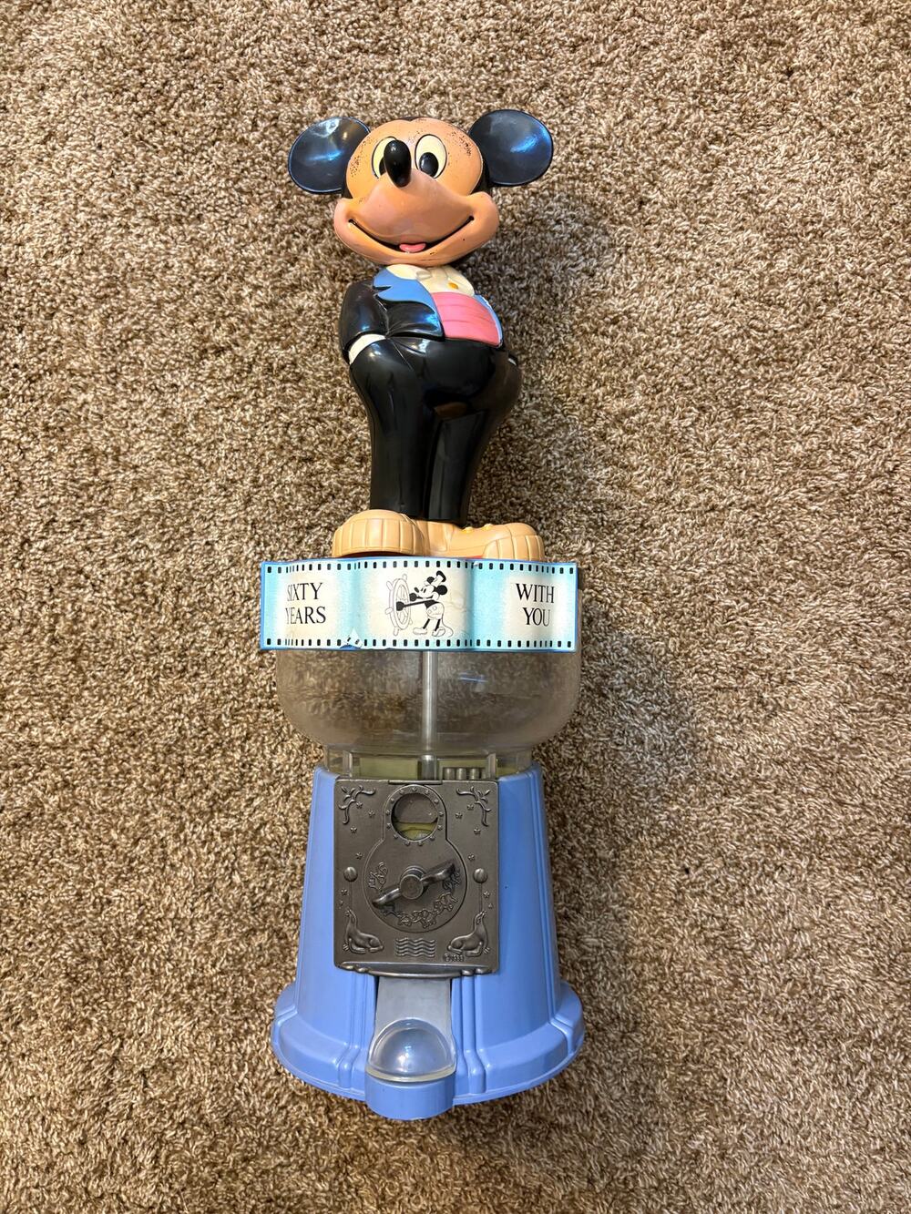 Vintage 1988 Superior Toys Disney Mickey Mouse 60th Anniversary Gumball Machine